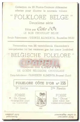 Um Chinel no Carnaval — Fosse — Segunda série — Côte d'Or — Verso