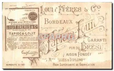 Czekolada Louit — Normandia, okolice Rouen — Louit Frères & C° — Rewers