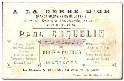 Menina em vestido rosa — Paul Coquelin, 11 e 13 rue des Marchands, Loudun — Verso