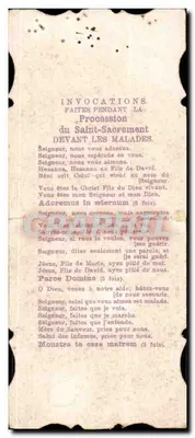 Religijny obrazek Lourdes — Rewers