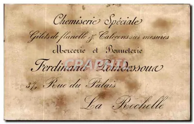 Chromo Ferdynand Poindessous ulica Pałacu LaRochelle Rose — Rewers