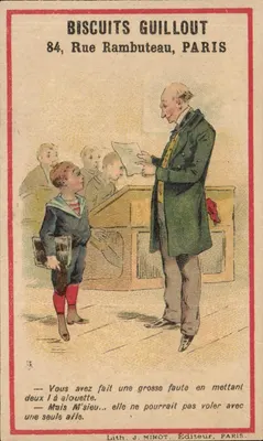 Biscuits Guillout — Publicidade para biscoitos e sobremesa — Lith. J. Minot, Paris