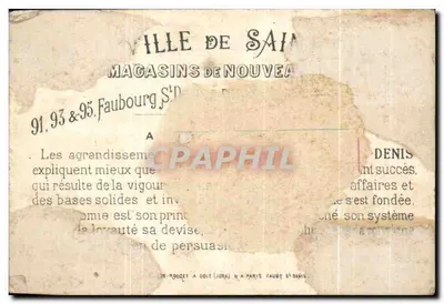 Dzieci w mundurach żołnierskich — A LA VILLE DE SAINT-DENIS — U. ET RATTRAPÉ — Rewers