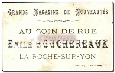 Fille arrosant des fleurs — scène de jardin — éditeur Émile Fouchèreaux, n° 17 — Verso