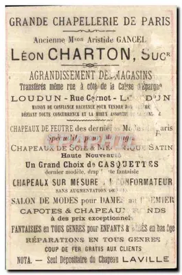Chromo Leon Charton Kinderen Chasusure Loudun — Achterkant
