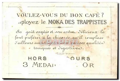 Moka dos Trappistas — propaganda de café — editor não visível — Verso