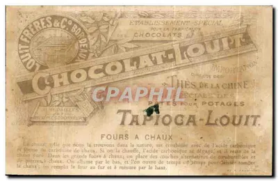 Forno de cal — Chocolat-Louit — Estabelecimento especial Chocolat-Louit, Bordeaux — Verso