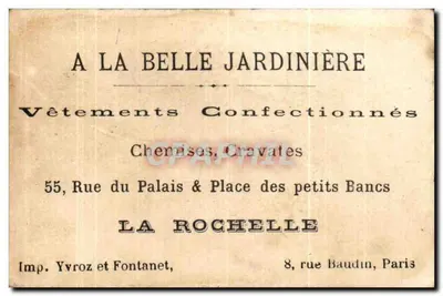 Twee danseressen — kleurige illustratie — Imp. Yvroz et Fontanet, Parijs — Achterkant
