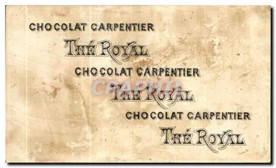 Chromo Chocolat Carpentier The Royal — Rewers