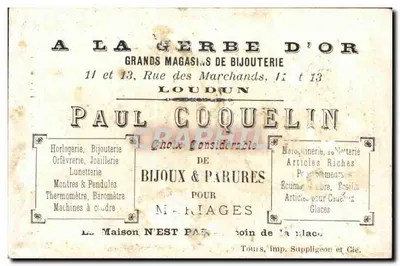 Dziecko z psem — Paul Coquelin — 11 i 13, rue des Marchands, Loudun — Rewers