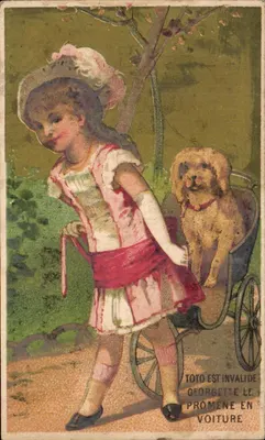 Georgette leva Toto inválido de carro — P. Pontvert, La Rochelle