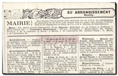 Schranke des Maine (Seite Paris) — alte Schranken von Paris — Verlag Drucker nicht sichtbar — Rückseite