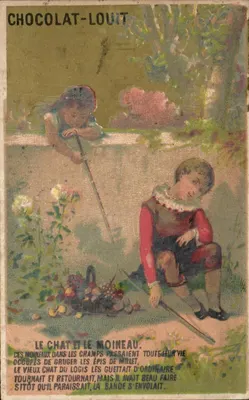 O Gato e o Pássaro — Chocolat-Louït — Louit Frères & C° Bordeaux