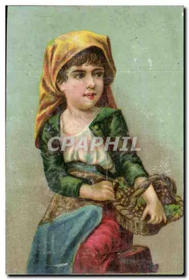 Jovem com cesta de frutas — ilustração — Paul Mairesse, Cambrai