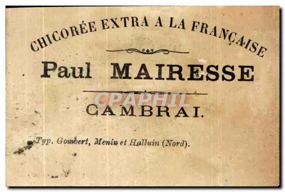 Jovem com cesta de frutas — ilustração — Paul Mairesse, Cambrai — Verso