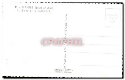 Mantes-la-Jolie — A Sena e a Catedral — Éditions Gaby — Verso