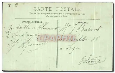 Clermont-Ferrand — Animais petrificados — LL. — N° 119 — Verso