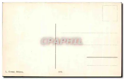 Jezioro Como — Bellagio widziane z brzegu — L. Grassi, Mediolan, n° 104 — Rewers