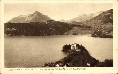 Bilhete postal antigo Lac D'Annecy Le Chateau De Duingt Et Talloires