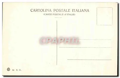 Isola Bella (Lago Maggiore) — widok wyspy z zasnieżonymi górami — Cartolina Postale Italiana n°32 S.G. — Rewers