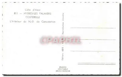 Interior da capela N.-S. da Consolação em Hyères-les-Palmiers — Côte d'Azur — Éditions ABIS — Verso