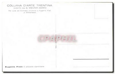 Criança operário — Eugenio Prati — Collana d'Arte Trentina, editado por G. Wenter-Marini — Verso