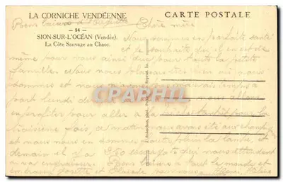 La Corniche Vendéenne — Sion-sur-l'Océan (Vendée) — Szaleńcza plaża w Chaosie — J. Rolandchon, fot. Polt. — Rewers