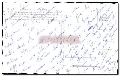 Paryż i jego cuda — widok panoramiczny — Wydawnictwo J. A. Guy, n° 3236 — Rewers