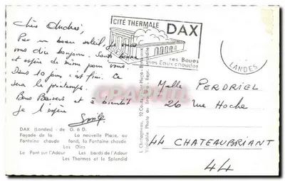 Dax — Pamiątka z Dax — L. Chataignau, 92 Cours Victor-Hugo — Rewers