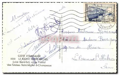 Mont Saint-Michel — widok z północy — Wydawnictwo MESNY — Rewers