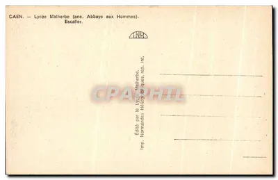 Caen — Lycée Malherbe (ant. Abbaye aux Hommes) — Escada — Verso