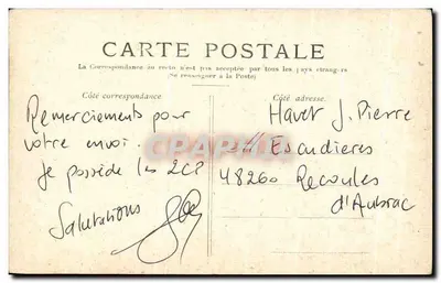 Paris — Capela da rue Jean-Goujon — editor desconhecido, número de série não visível — Verso