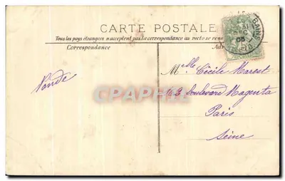 Tarjeta postal antigua Año Nuevo Niño Stebbing — Reverso