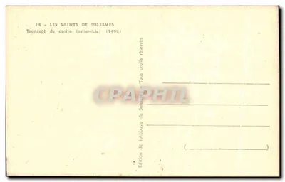 Abbatia Solesmes — Przedsionek prawy (zestaw) — Wydawnictwo Abbatii Solesmes (1496) — Rewers