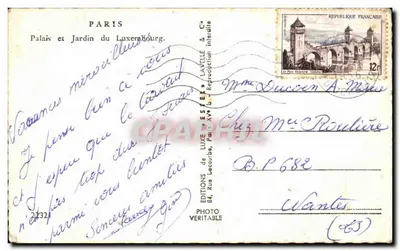 Palazzo e Giardino del Luxembourg — Parigi — Editore Estel — Verso