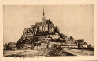 Le Mont-Saint-Michel - Côte Sud — vue panoramique avec éditeur Laurent-Nel, Rennes, n° de série 177