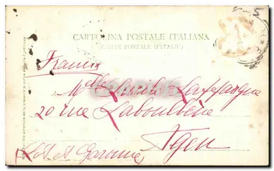 Piazza San Marco — Vista da praça com o Arco della Vittoria e o Palazzo dei Congressi — Cartolina Postale Italiana — Verso