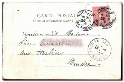 Paryż — Arc de Triomphe — Wydawca nieznany, nr serii 4 — Rewers