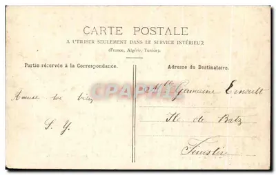 Paryż — Mairie 1. dzielnicy i Katedra Świętego Germain z Auxerrois — P. Marmuse, n° 179 — Rewers