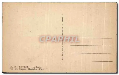 Nevers — Loara widziana z placu marszałka Focha — CI des Arts Photographiques — LL.10 — Rewers