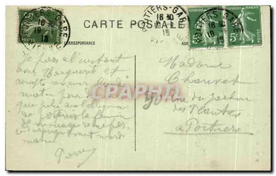 Poitiers — Hotel de Jehan de Beauce (século XVI) — B.D. 156 — Verso