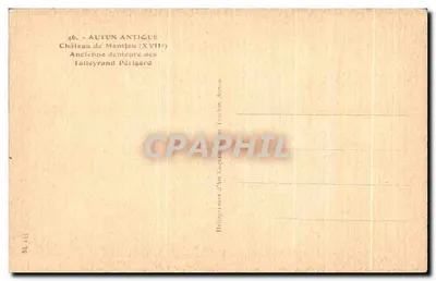 Zamek Montjeu — Stara siedziba Talleyrandów — Autun — Rewers