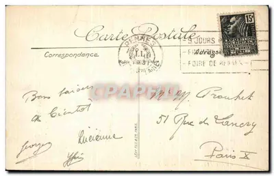 Granville — Le Roc visto dos Pins — LL. n°107 — Verso