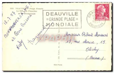 Deauville — Praia Florida e Promenade — Cap — Verso