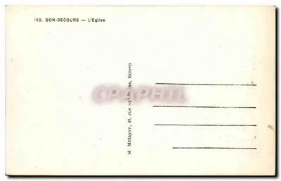 Bonsecours — Katedra — Wydawca Metayer, Rouen — Rewers