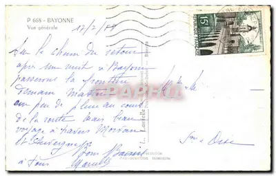 Bayonne — Vista geral — Luvicelle, P 668 — Verso