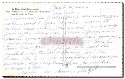 Marsiglia — I Moli e la Cattedrale — Il Litorale Mediterraneo, n°1122 — Verso