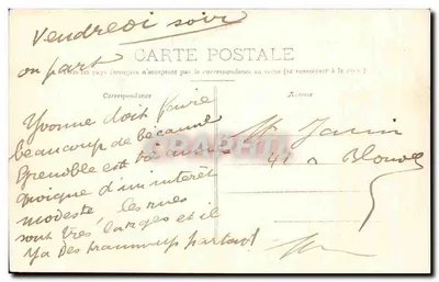 Grenoble — La Tronche, l'Île Verte et les Alpes — Edit. P. Virol, Grenoble — Rewers