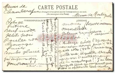Chambéry — Castelo dos Duques de Saboia — LL. — Verso