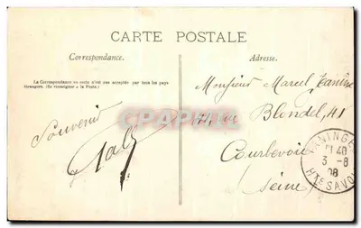 Vale do Giffre — Garganta da Serraz — Bilhete postal antigo n°1275, editor desconhecido — Verso